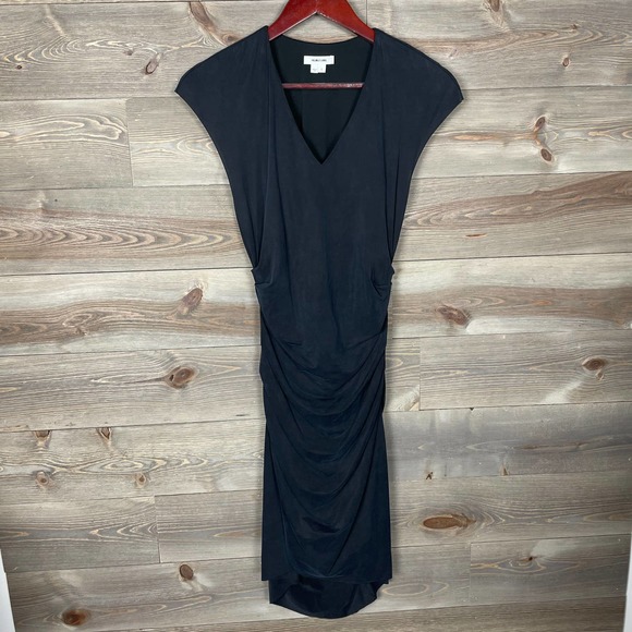 COPY - Helmut Lang Torrent Ruched Dress Washed Black - Picture 2 of 11